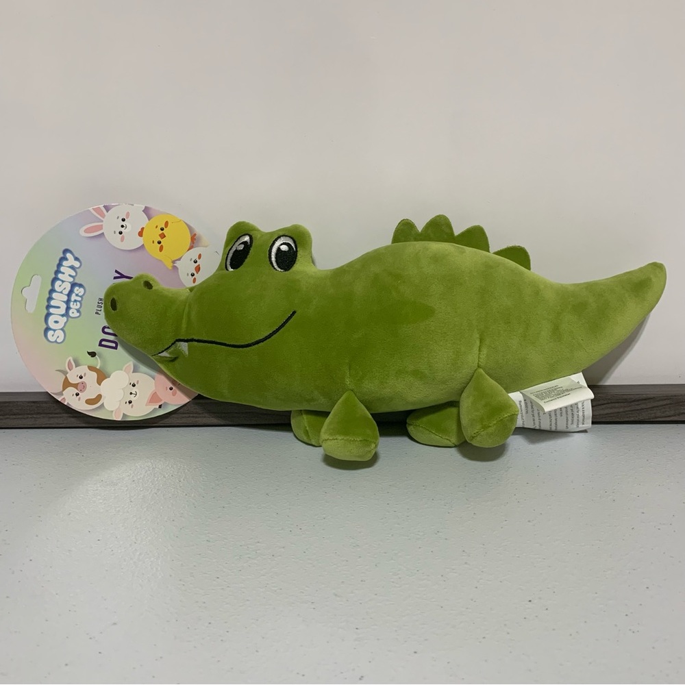 Squishy Pets Plush Alligator Dog Toy-NWT